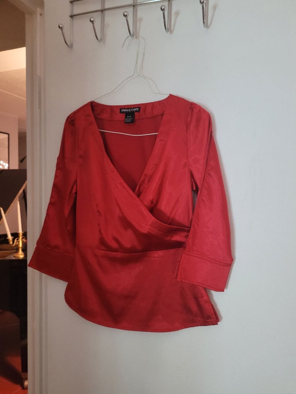 Red Silk Top
